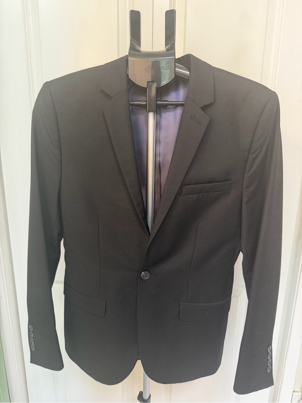 Topman Black Single-Button Blazer